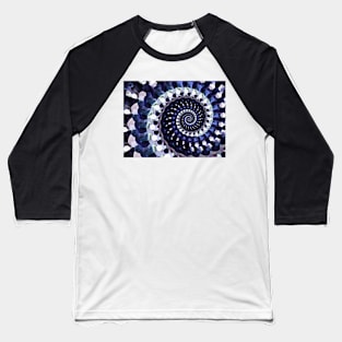 purple dotted spiral Baseball T-Shirt